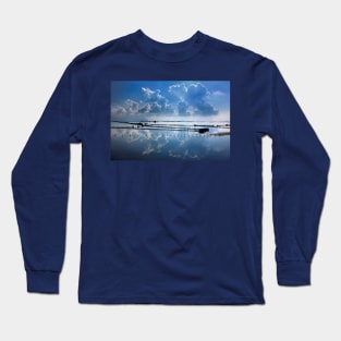 Mirroring the clouds - Messolonghi lagoon Long Sleeve T-Shirt